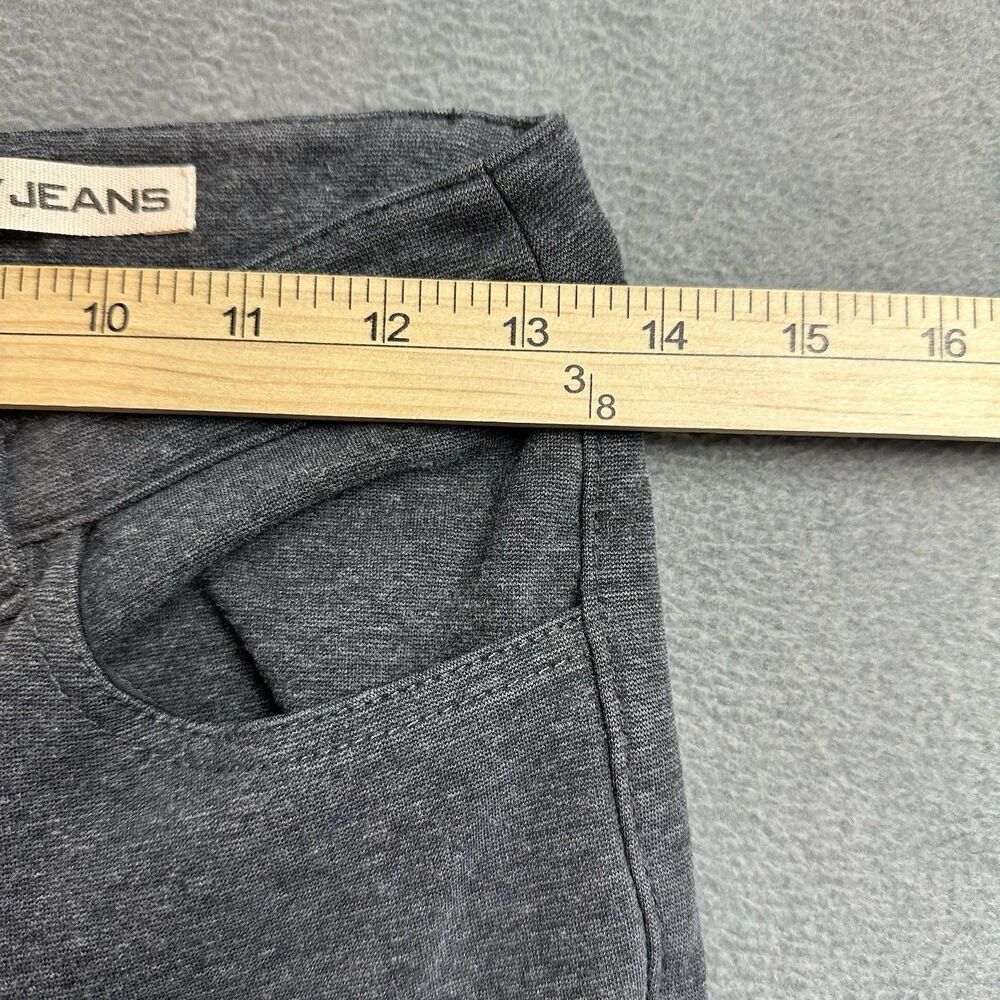 DKNY Jeans Womens 4 Pants Gray Straight Knit Stretch Mid Rise Casual EUC - Picture 8 of 11